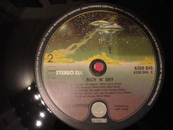 Def Leppard : High 'N' Dry (LP, Album)