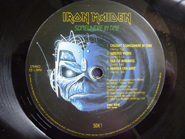 Iron Maiden : Somewhere In Time (LP, Album, RE)