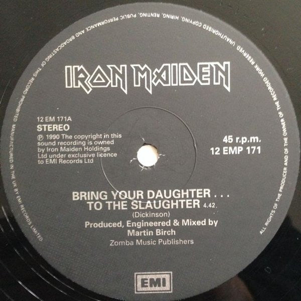 Iron Maiden : Bring Your Daughter... To The Slaughter (12", Single)