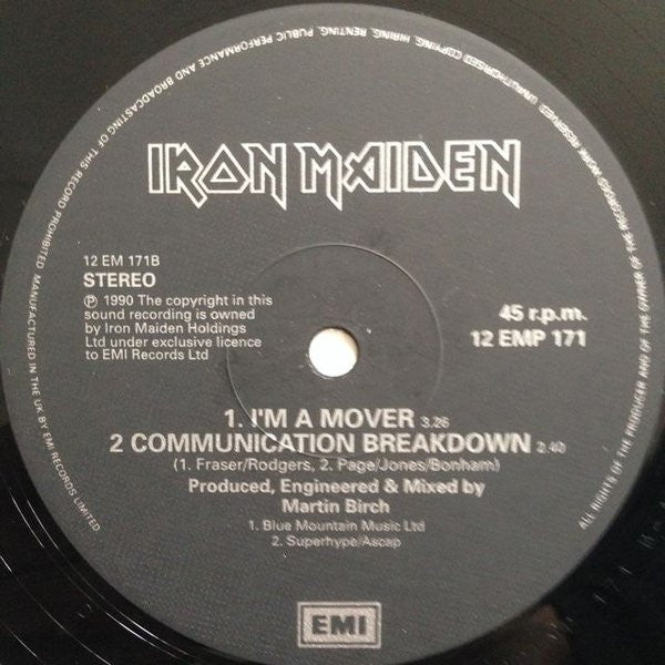 Iron Maiden : Bring Your Daughter... To The Slaughter (12", Single)