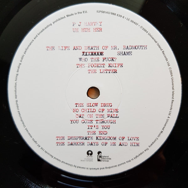 PJ Harvey : Uh Huh Her (LP, Album)