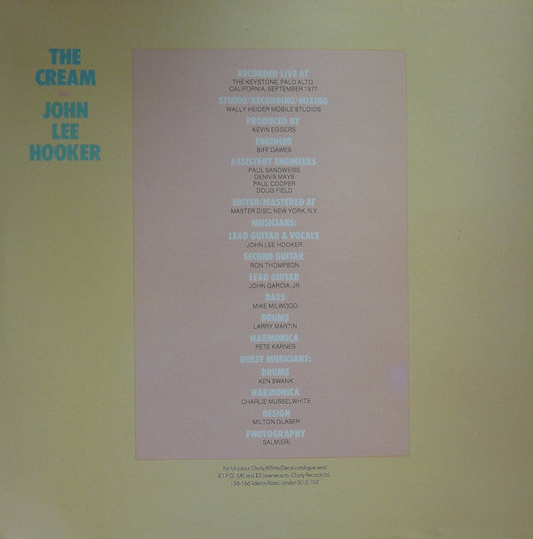 John Lee Hooker : The Cream (2xLP, Album, RE)