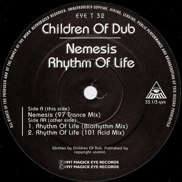 Children Of Dub : Nemesis / Rhythm Of Life (12")