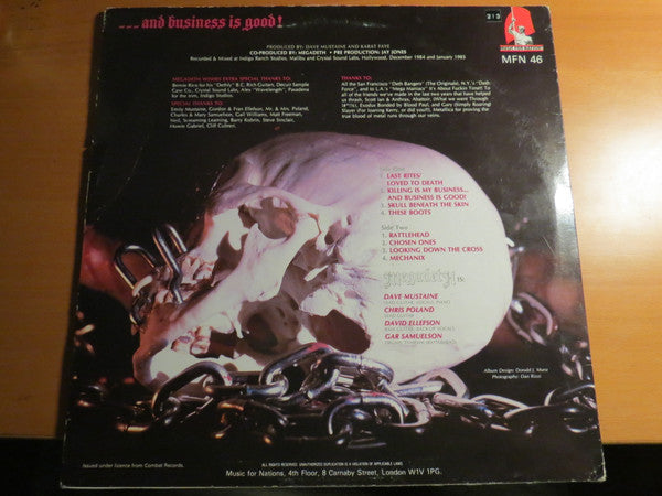 Megadeth : Killing Is My Business... And Business Is Good! (LP, Album, RP)