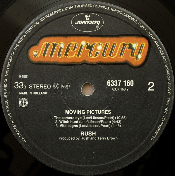 Rush : Moving Pictures (LP, Album, RE)