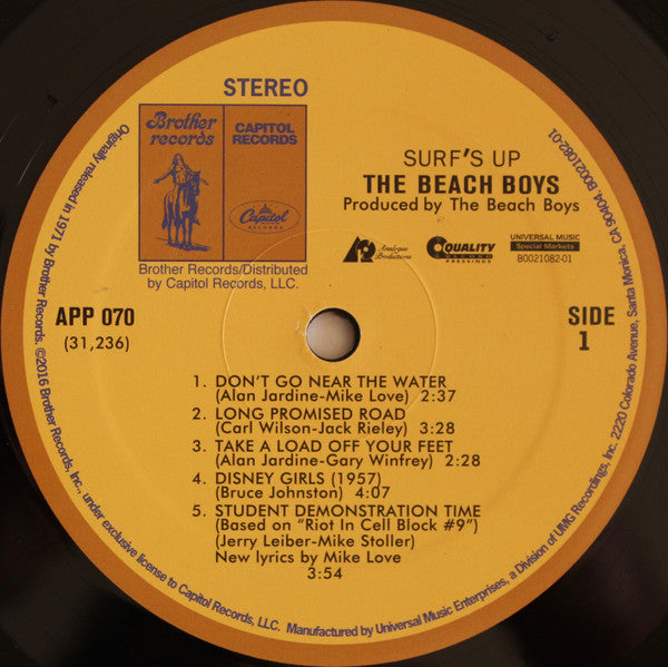 The Beach Boys : Surf's Up (LP, Album, Ltd, RE, RM, 200)