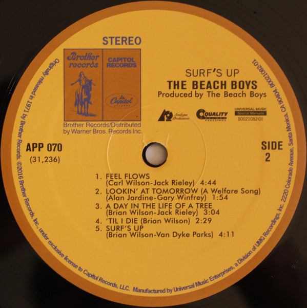 The Beach Boys : Surf's Up (LP, Album, Ltd, RE, RM, 200)