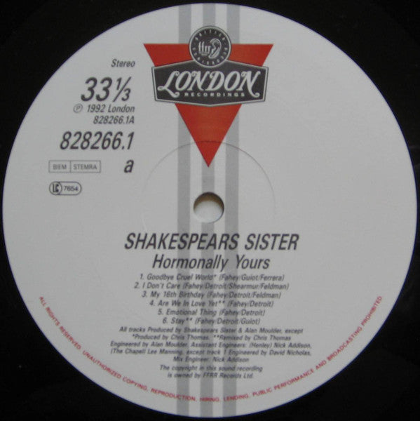 Shakespears Sister* : Hormonally Yours (LP, Album)