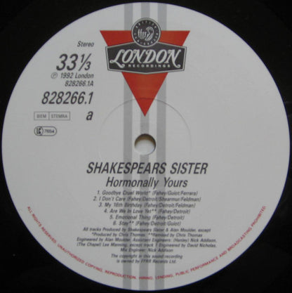 Shakespears Sister* : Hormonally Yours (LP, Album)