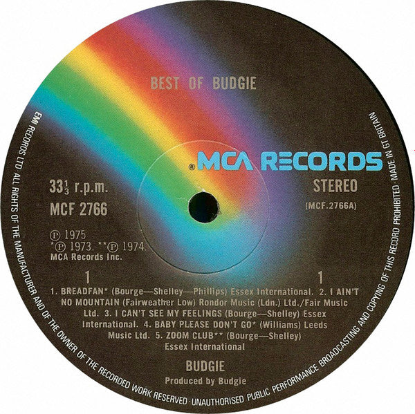 Budgie : Best Of Budgie (LP, Comp)