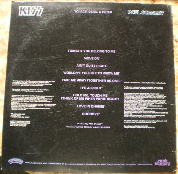 Kiss, Paul Stanley : Paul Stanley (LP, Album, Spe)