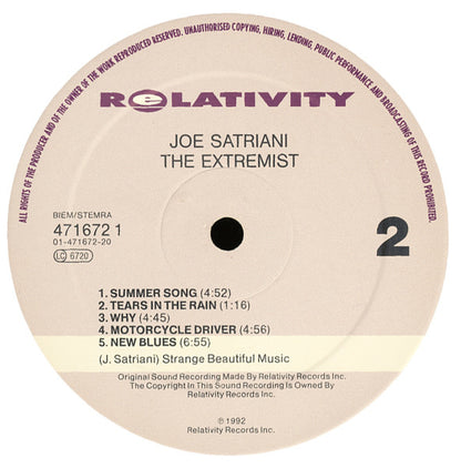 Joe Satriani : The Extremist (LP, Album)