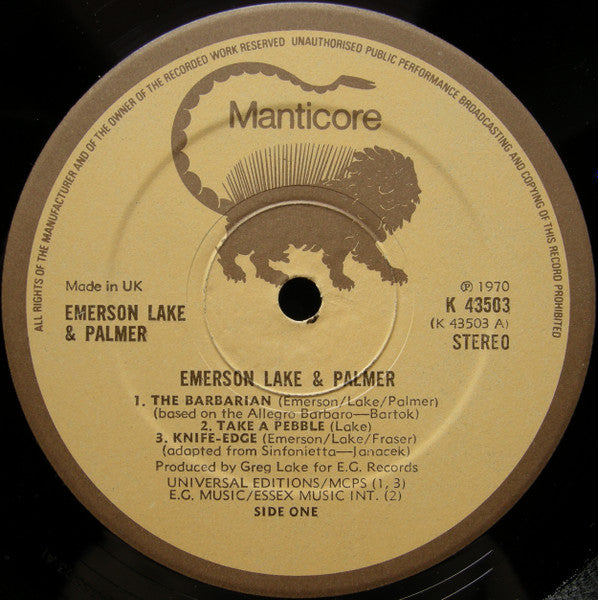 Emerson Lake & Palmer* : Emerson Lake & Palmer (LP, Album, RE)