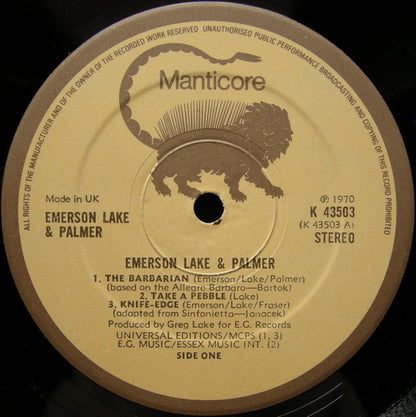 Emerson Lake & Palmer* : Emerson Lake & Palmer (LP, Album, RE)