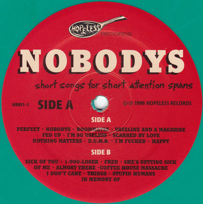 Nobodys : Short Songs For Short Attention Spans (LP, Gre)