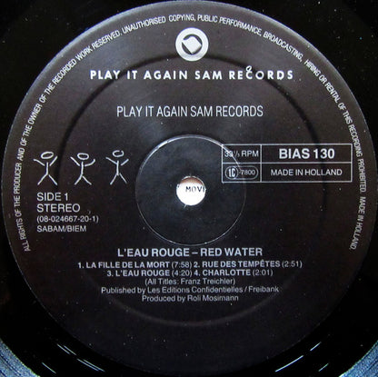 The Young Gods : L'Eau Rouge - Red Water (LP, Album)