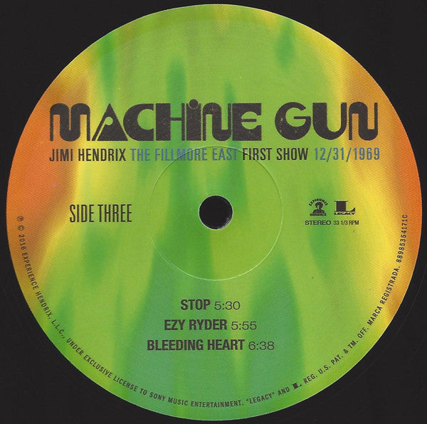 Jimi Hendrix : Machine Gun: The Fillmore East First Show 12/31/1969 (2xLP, Album, Ltd, Num, 180)