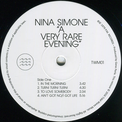Nina Simone : A Very Rare Evening (LP, Ltd, RE)