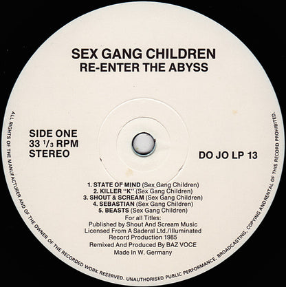 Sex Gang Children : Re-Enter The Abyss (The 1985 Remixes) (LP, Album)