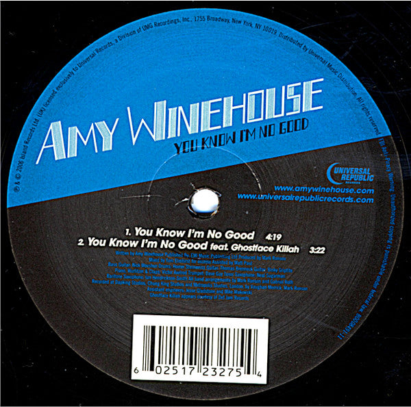 Amy Winehouse : You Know I'm No Good (12")