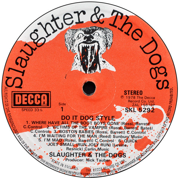 Slaughter And The Dogs : Do It Dog Style (LP, Album)