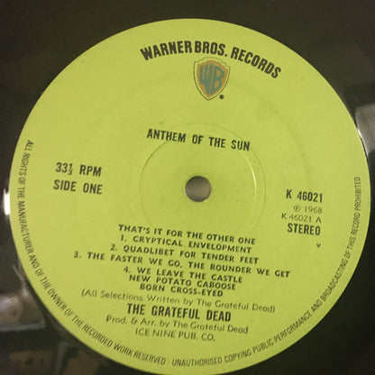 The Grateful Dead : Anthem Of The Sun (LP, Album, RE, gre)