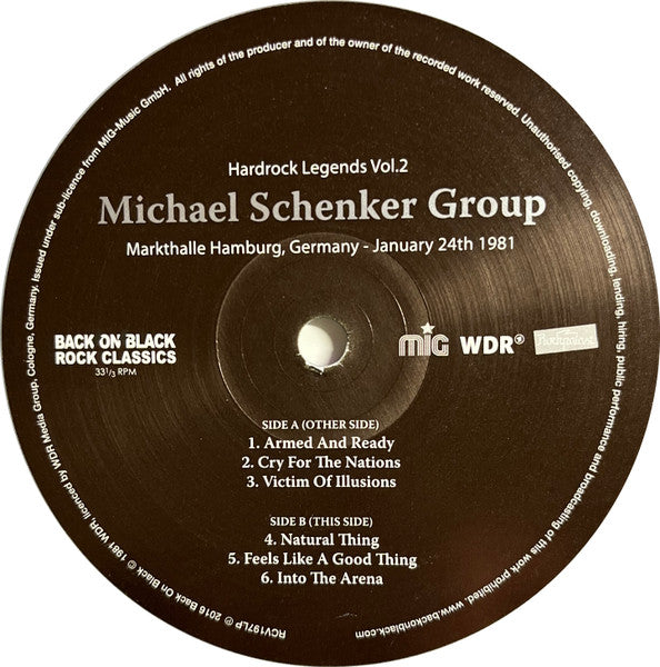 The Michael Schenker Group : Hardrock Legends Vol.2 (2xLP, Album, Ltd, Gre)