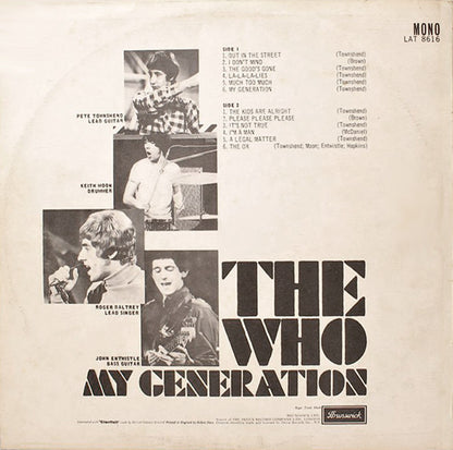 The Who : My Generation (LP, Album, Mono)