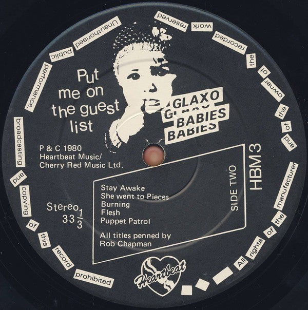 Glaxo Babies : Put Me On The Guest List (LP, Album)