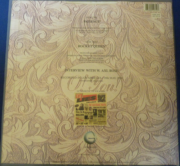 Guns N' Roses : Patience (12", Single)