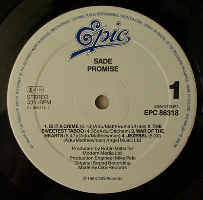 Sade : Promise (LP, Album, Gat)