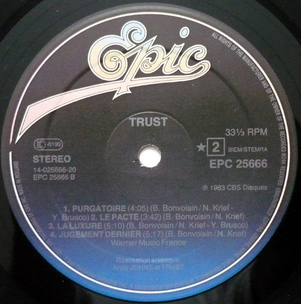 Trust (2) : Idéal (LP, Album, Gat)