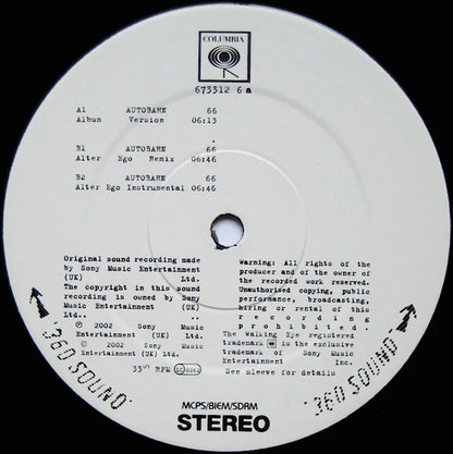 Primal Scream : Autobahn 66 (12", Single)