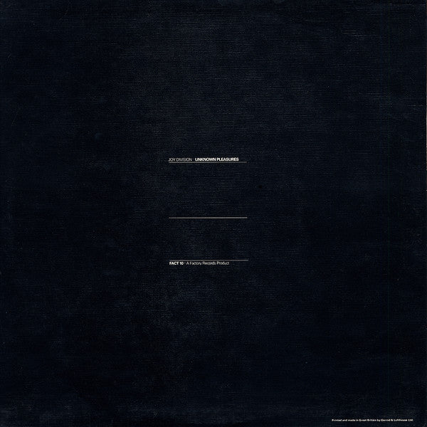 Joy Division : Unknown Pleasures (LP, Album, Tex)