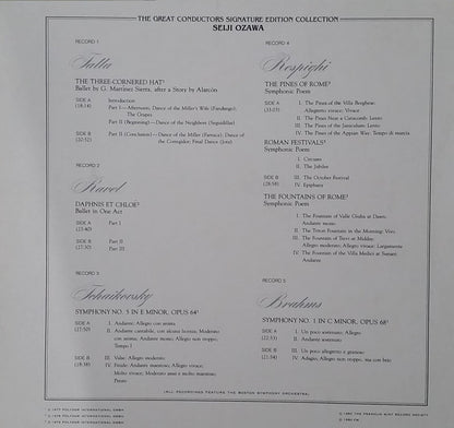 Seiji Ozawa, Falla*, Ravel*, Tchaikovsky*, Respighi*, Brahms* : Seiji Ozawa (5xLP, Comp, Ltd)