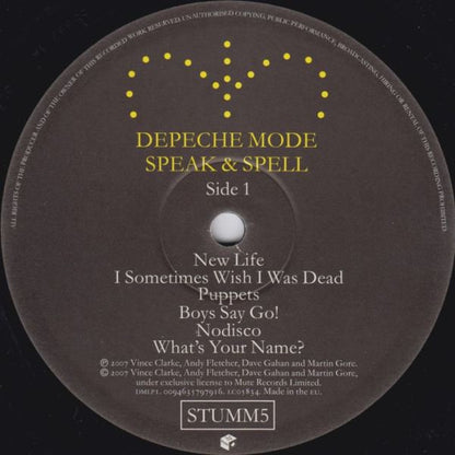 Depeche Mode : Speak & Spell (LP, Album, Ltd, RE, RM, Gat)