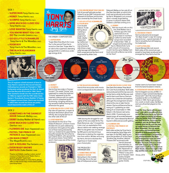 Tony Harris (9) : The Tony Harris Songbook 1965-69  (LP, Comp)