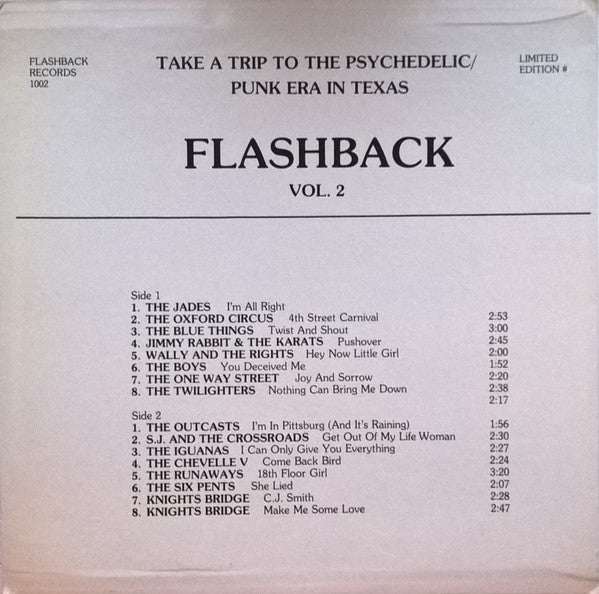 Various : Flashback Vol. 2 (LP, Comp, Ltd, RE, Unofficial)