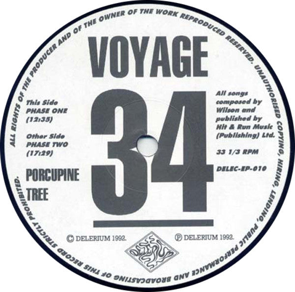 Porcupine Tree : Voyage 34 (12", EP)