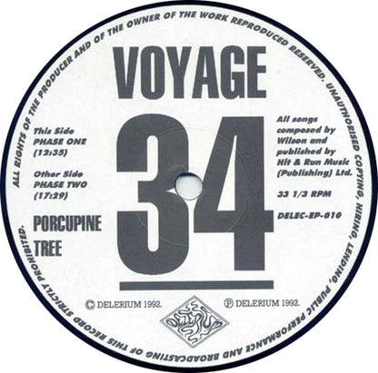 Porcupine Tree : Voyage 34 (12", EP)