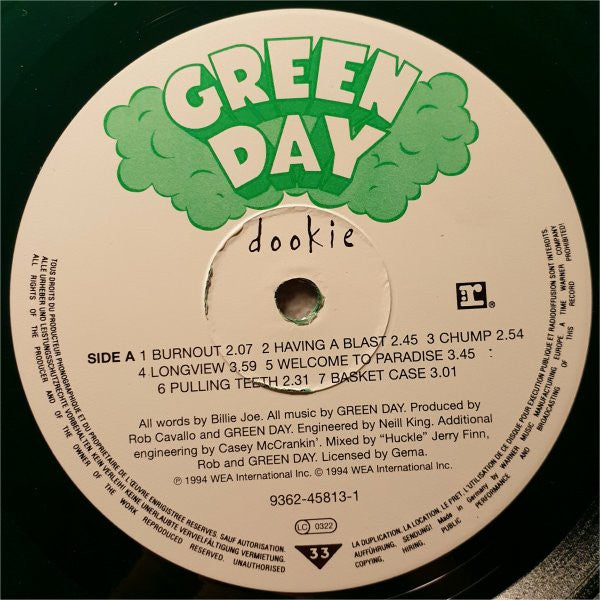 Green Day : Dookie (LP, Album, Ltd, Num, Gre)