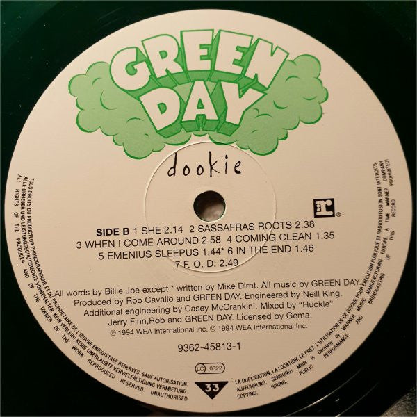 Green Day : Dookie (LP, Album, Ltd, Num, Gre)