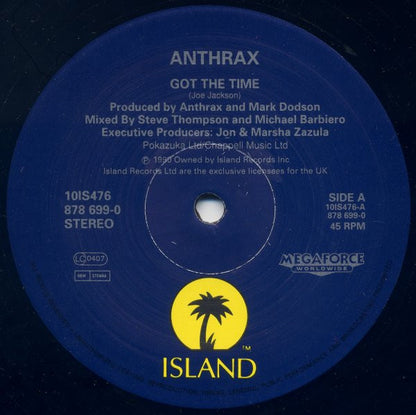 Anthrax : Got The Time (10", Single, Ltd)