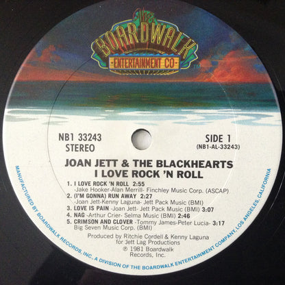 Joan Jett & The Blackhearts : I Love Rock 'N Roll (LP, Album, Club, CRC)