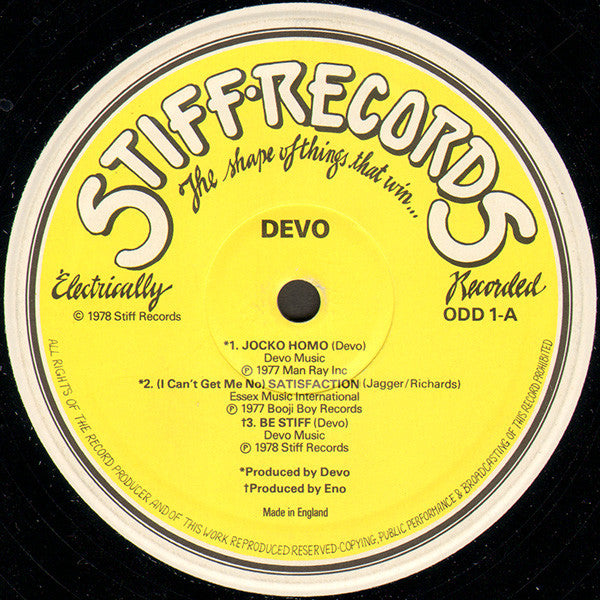 Devo : B Stiff (12", Comp, Yel)