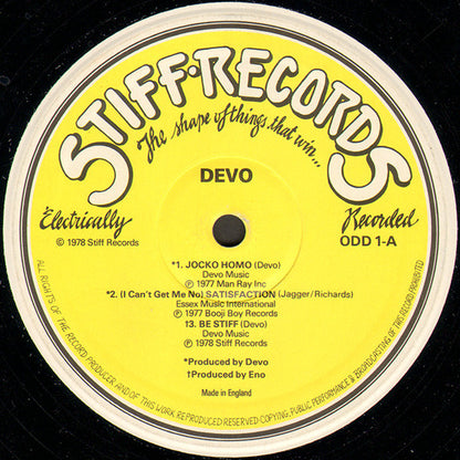 Devo : B Stiff (12", Comp, Yel)