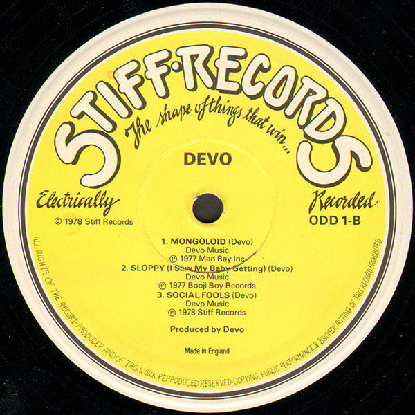Devo : B Stiff (12", Comp, Yel)