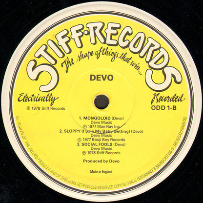 Devo : B Stiff (12", Comp, Yel)