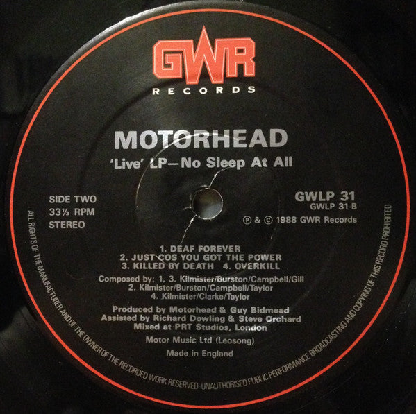 Motörhead : Nö Sleep At All (LP, Album)