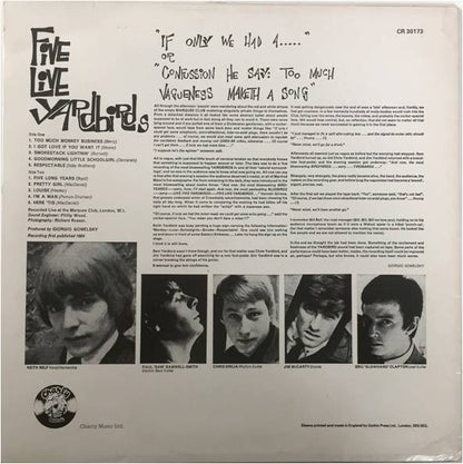 The Yardbirds : Five Live Yardbirds (LP, Album, Mono, RE)